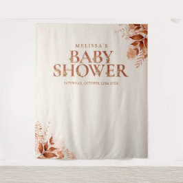 Rustikales Floral Fall Babydusche Foto Hintergrund Wandteppich