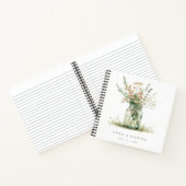 Rustikales Floral Mason Jar Wedding Gästebuch Notizblock (Innenseite)