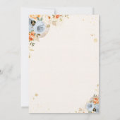 Rustikales Floral Pumpkin-Laufwerk mit Babydusche Einladung (Rückseite)