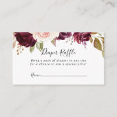 Rustikales Floral- und Botanisches Windelkreuz Begleitkarte (Vorderseite)