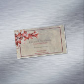 Rustikales Floral Watercolor Feminine Party Plane Magnetische Visitenkarte (Beispiel)