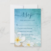 Rustikales Floral Watercolor RSVP Karte (Vorderseite)