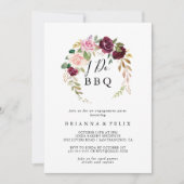 Rustikales florales botanisches Ich tue GRILLEN En Einladung (Vorderseite)