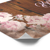 Rustikales, florales Brautparty, Foto-Kabine Poster (Ecke)