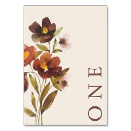 Rustikales florales Elegantes Highlight | Tabellen Tischnummer