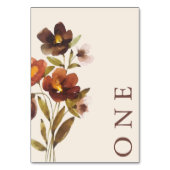 Rustikales florales Elegantes Highlight | Tabellen Tischnummer (Rückseite)