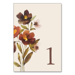 Rustikales florales Elegantes Highlight   Tischnummer