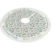 Rustikales florales Gemustert Botanisches Elegante Polyester Weihnachtsbaumdecke (Schrägansicht)