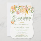 Rustikales, florales Gold als elegante Begegnungsf Einladung (Vorderseite)