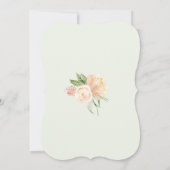 Rustikales, florales Gold als elegante Begegnungsf Einladung (Rückseite)