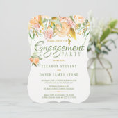 Rustikales, florales Gold als elegante Begegnungsf Einladung (Stehend Vorderseite)