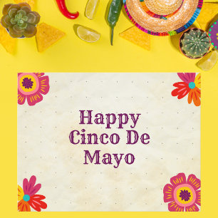 Rustikales florales Happy Cinco de Mayo Postkarte