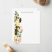 Rustikales, florales Personalisiertes Geschirr Mitteilungskarte (Vorderseite/Rückseite Beispiel)