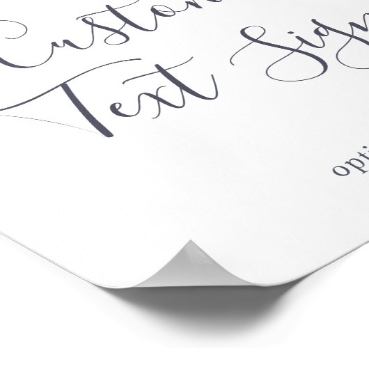 Rustikales florales Textzeichen Poster (Ecke)