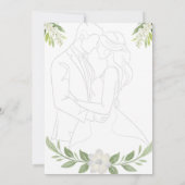 Rustikales florales und Minimalistisches Elegant S Save The Date (Rückseite)