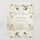 Rustikales, florales, Vintages Brautparty Einladung (Vorne/Hinten)