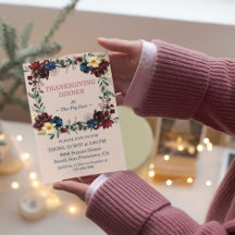 Rustikales Florals Erntedank Dinner Custom