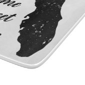 Rustikales Florida Staat Panhandle Karte Silhouett Schneidebrett (Ecke)