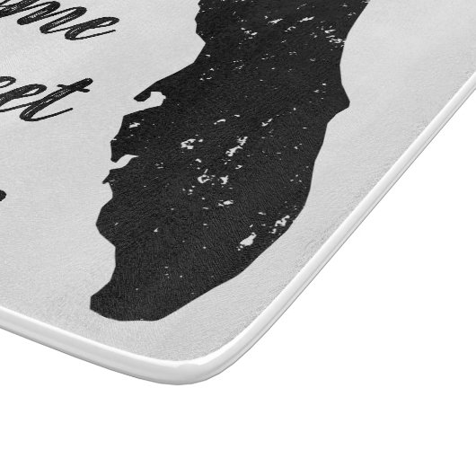 Rustikales Florida Staat Panhandle Karte Silhouett Schneidebrett (Ecke)