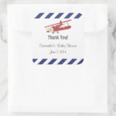 Rustikales Flugzeug Danke Stickers (Tasche)