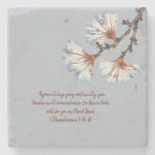 Rustikales Flüstern Steinuntersetzer (Vorderseite)