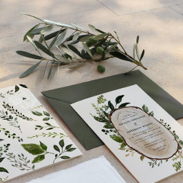Rustikales Foliage Bauernhaus Elegante Botanische  Einladung