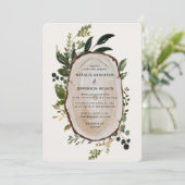 Rustikales Foliage Bauernhaus Elegante Hochzeit Save The Date (Stehend Vorderseite)