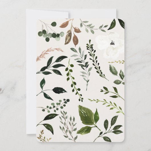 Rustikales Foliage Bauernhaus Elegante Hochzeit Save The Date (Rückseite)