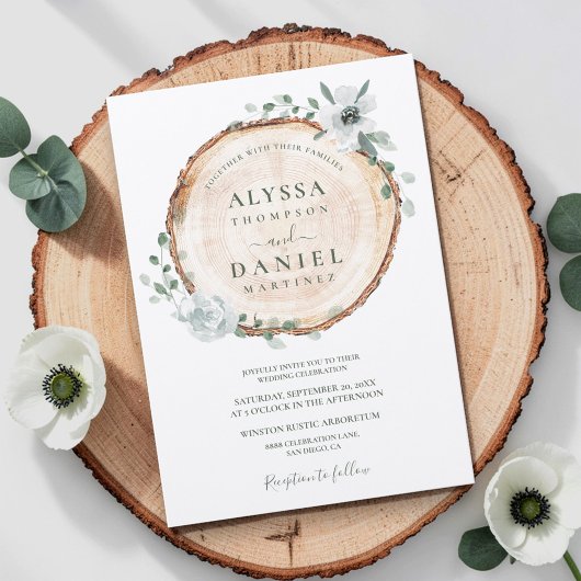 Rustikales Foliage Botanische Hochzeit Einladung