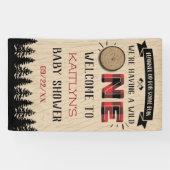 Rustikales Forest Buffalo Kariert Wild One Baby Du Banner (Horizontal)