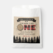 Rustikales Forest Buffalo Kariert Wild One Baby Du Geschenktütchen (Vorderseite)