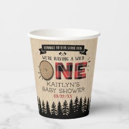 Rustikales Forest Buffalo Kariert Wild One Baby Du Pappbecher