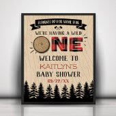 Rustikales Forest Buffalo Kariert Wild One Baby Du Poster