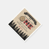 Rustikales Forest Buffalo Kariert Wild One Baby Du Serviette (Ecke)