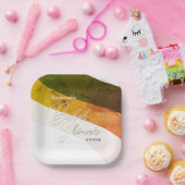 Rustikales Forest Green Gold Cream Stream Custom Pappteller (Party)