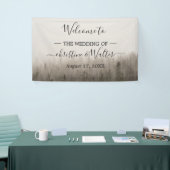 Rustikales Forest Misty Landscape Wedding Party Ba Banner (Messeveranstaltung)