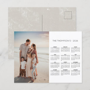 Rustikales Foto 2026 Kalender 12 Monat Feiertagspostkarte