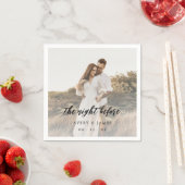 Rustikales Foto Abends vor der Probe Serviette (Beispiel)