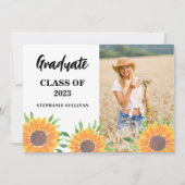 Rustikales Foto Abschluss Ankündigung (Vorderseite)