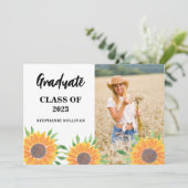 Rustikales Foto Abschluss Ankündigung (Stehend Vorderseite)