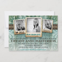 Rustikales Foto Abschluss Ankündigung Einladung