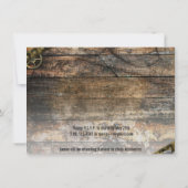 Rustikales Foto Abschluss Ankündigung Einladung (Rückseite)
