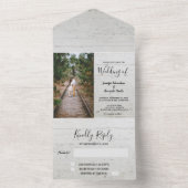 Rustikales Foto All In One Einladung (Innen Boden)