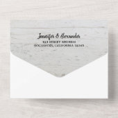 Rustikales Foto All In One Einladung (Rückseite)