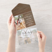 Rustikales Foto All In One Einladung (Abreißen)