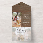 Rustikales Foto All In One Einladung (Innen Boden)