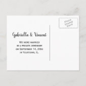 Rustikales Foto Ankündigungspostkarte (Rückseite)