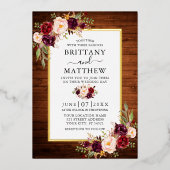 Rustikales Foto aus Holz Folieneinladung (Vorderseite)