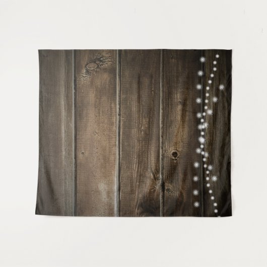 Rustikales Foto aus Holz - Hintergrund für Hochzei Wandteppich (Vorderseite (Horizontal))