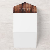 Rustikales Foto aus Holz in Monogramm All In One Einladung (Außenbereich)